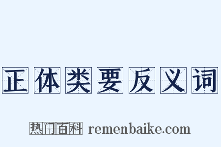 正体类要反义词是什么意思的图片